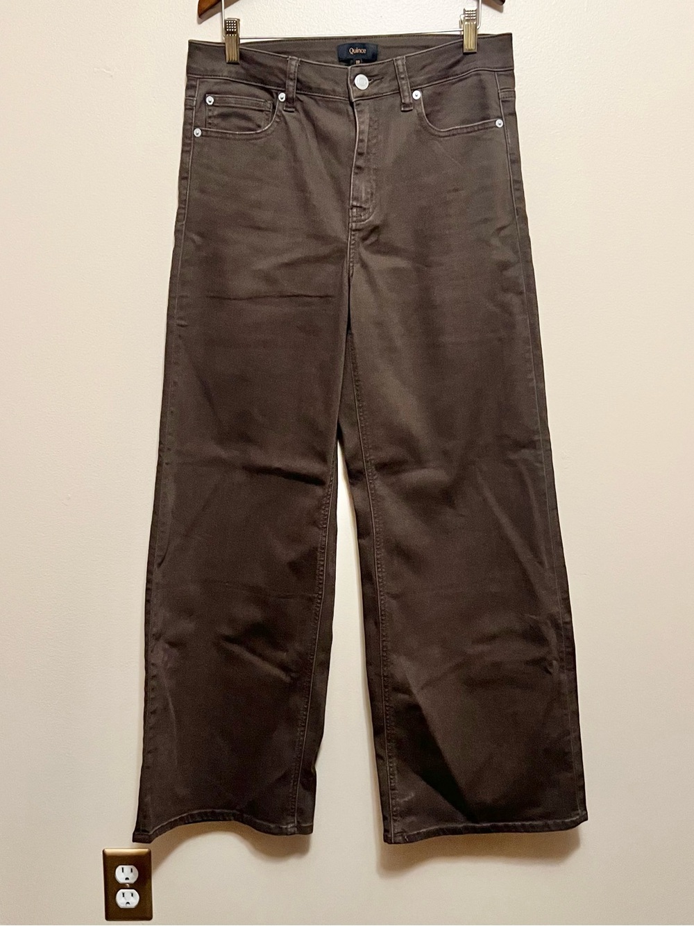 Quince Women’s Straight Leg Jeans in Dark Brown